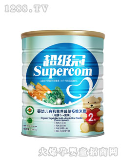超級(jí)冠300克有機(jī)米粉罐6