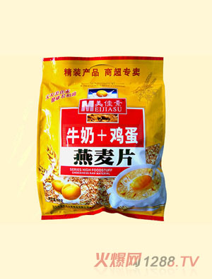 美佳素牛奶+雞蛋營(yíng)養(yǎng)燕麥片