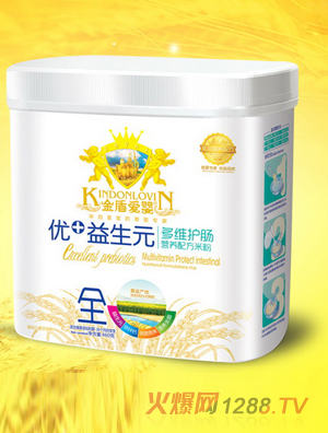金盾愛嬰優(yōu)+益生元多維護腸米粉