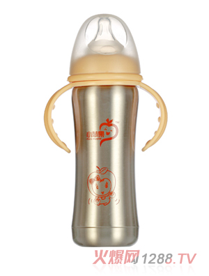 小蘋(píng)果不銹鋼奶瓶120ml