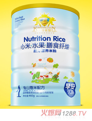 金盾愛嬰小米水果膳食纖維淮山薏米配方胚芽營(yíng)養(yǎng)米粉（聽）