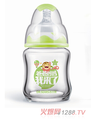 西爾斯母乳實(shí)感寬口徑初生用玻璃奶瓶120ML