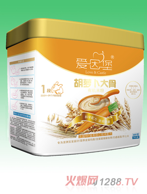 愛(ài)因堡胡蘿卜大骨有機(jī)米粉1段