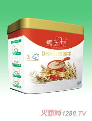 愛(ài)因堡DHA紅棗蓮子有機(jī)米粉3段