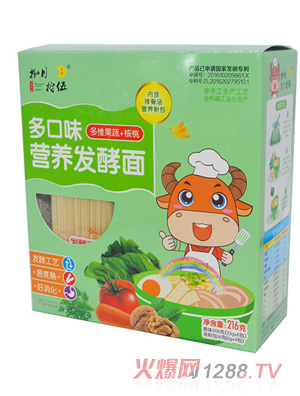 捌月拾伍多口味營(yíng)養(yǎng)發(fā)酵面多維果蔬+核桃216g