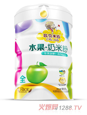 歐貝米拉水果奶米粉鐵聽(tīng)-蘋(píng)果胡蘿卜蔬菜配方