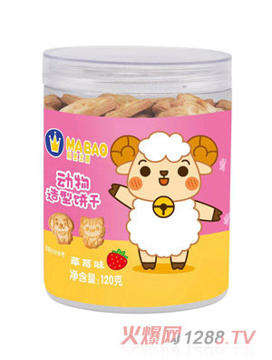 媽寶王國動物造型餅干 草莓味120g