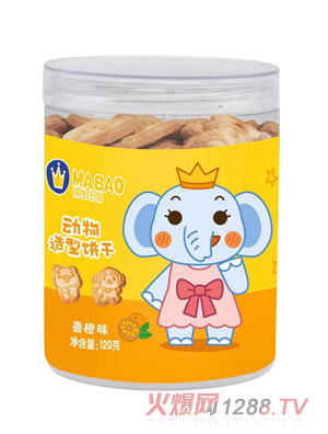 媽寶王國動物造型餅干 香橙味120g