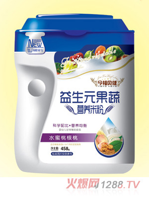 今福貝健益生元果蔬營(yíng)養(yǎng)米粉(水蜜桃核桃桶裝）