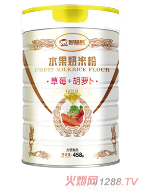 智慧熊水果奶米粉 草莓+胡蘿卜 聽(tīng)裝