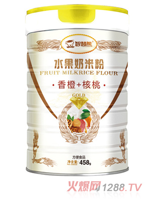 智慧熊水果奶米粉 香橙+核桃 聽(tīng)裝