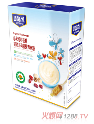 慧恩小米紅棗核桃嬰幼兒有機(jī)營養(yǎng)米粉225g