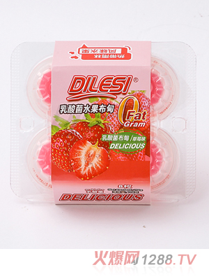 迪樂(lè)斯176g乳酸菌水果布甸 草莓味