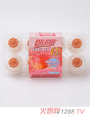 迪樂(lè)斯352g乳酸菌水果布甸 白桃味